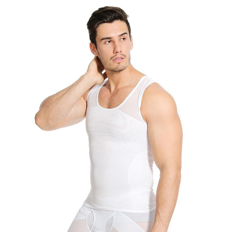 Belly Contracting Men Mesh Shaper Vest