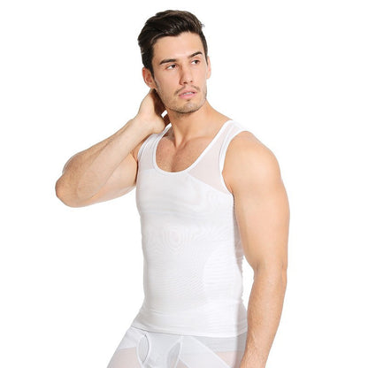 Belly Contracting Men Mesh Shaper Vest