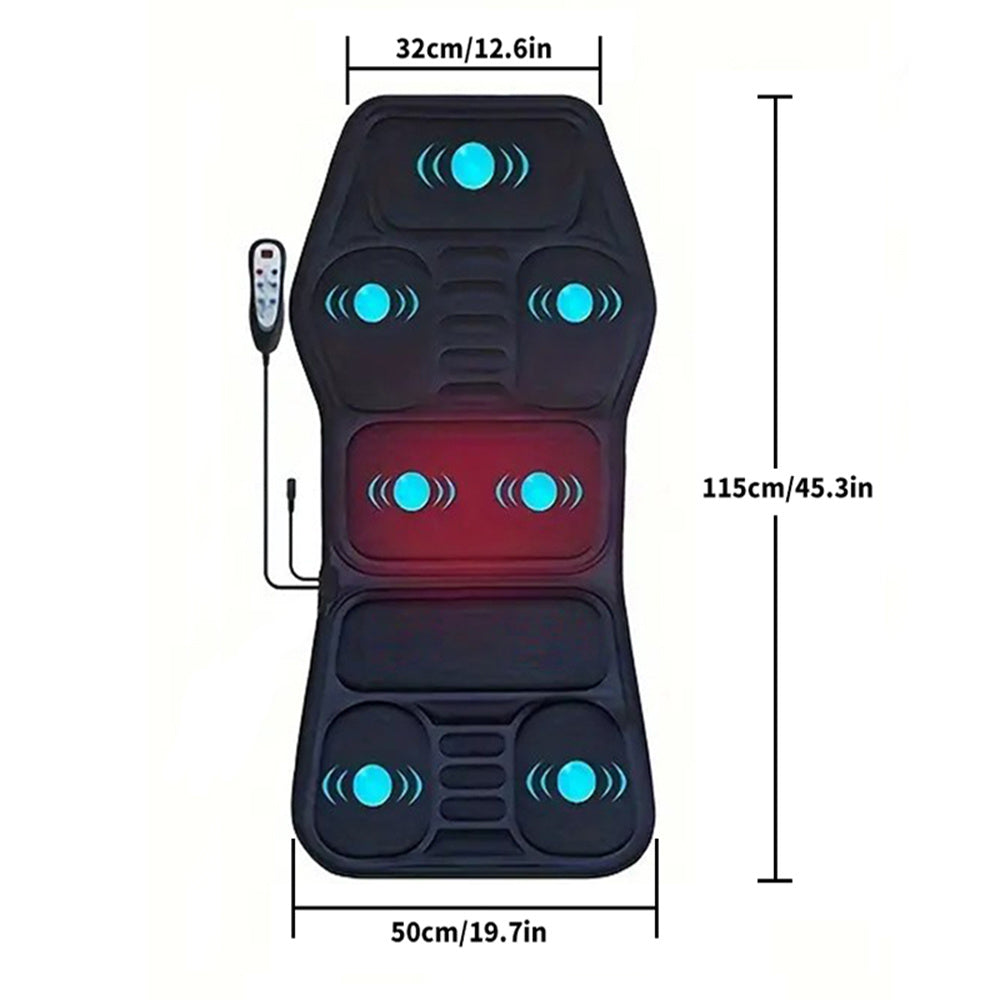 Back Heat Massage Pad With 7 Vibration Motor