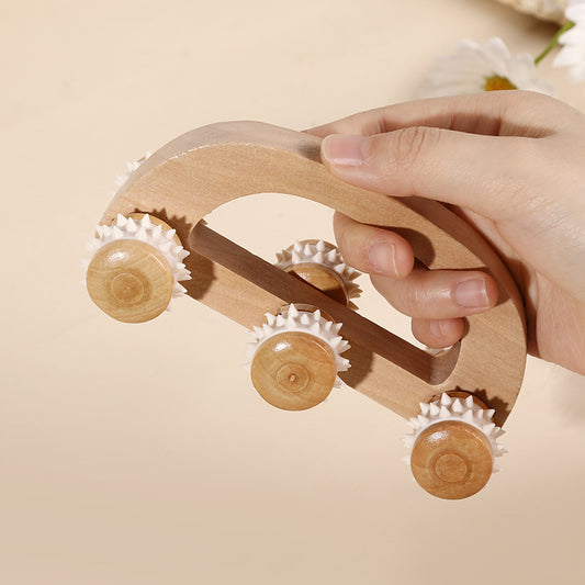 Handheld Wood Lymphatic Therapy Massage Roller