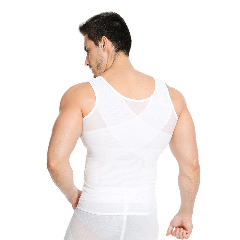 Belly Contracting Men Mesh Shaper Vest
