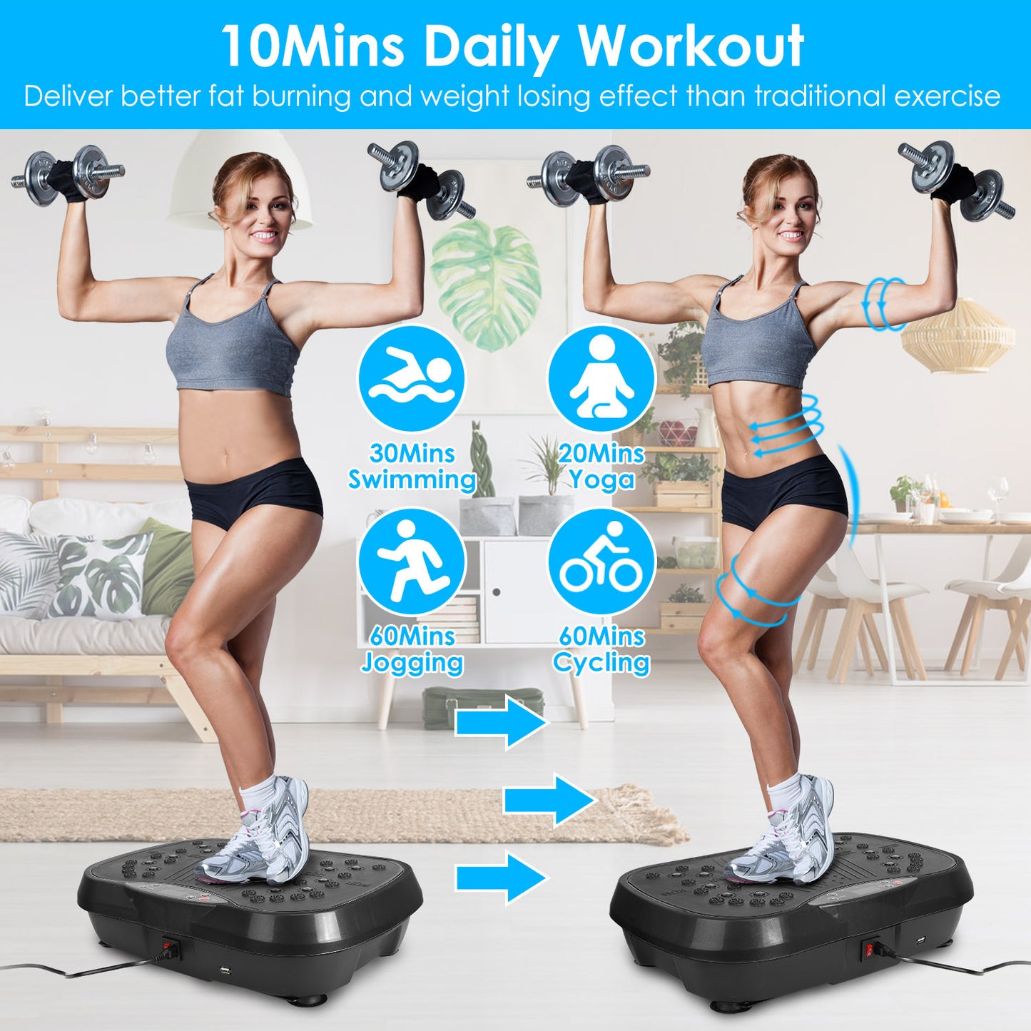 Whole Body Fitness Vibration Equipment With 120 Speeds