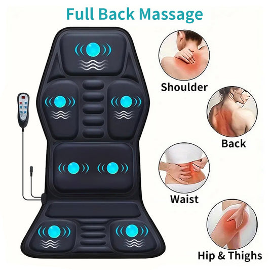Back Heat Massage Pad With 7 Vibration Motor