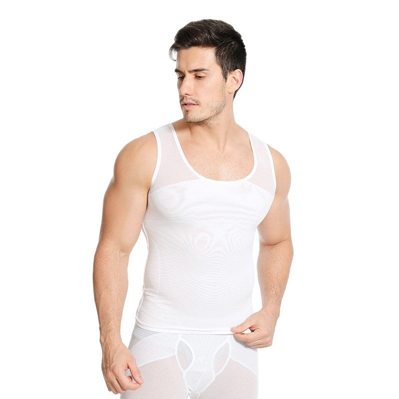 Belly Contracting Men Mesh Shaper Vest
