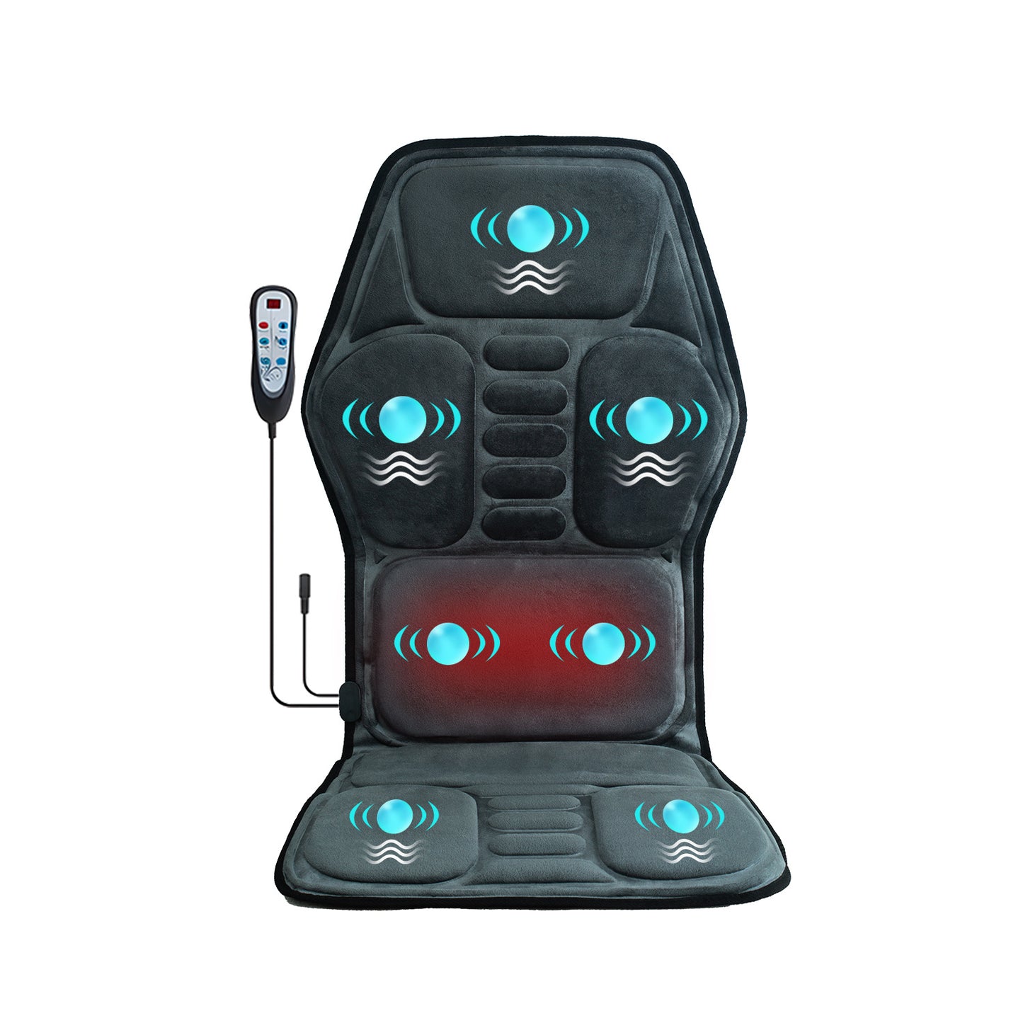 Back Heat Massage Pad With 7 Vibration Motor