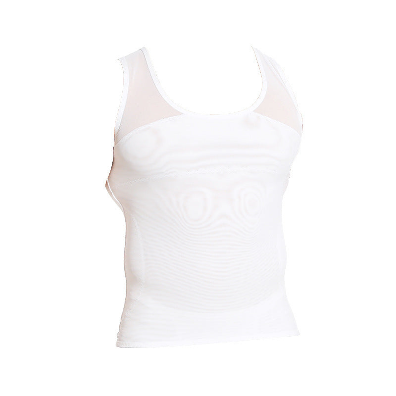 Belly Contracting Men Mesh Shaper Vest