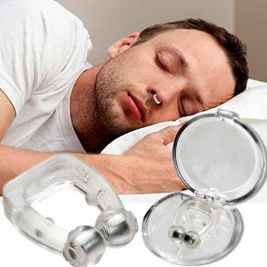 Anti-snoring magnetic clip to prevent snoring and enhance breathing during sleep