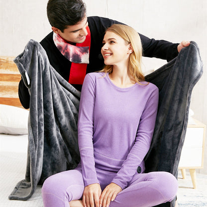 Usb Flannel Electric Heated Plush Blanket