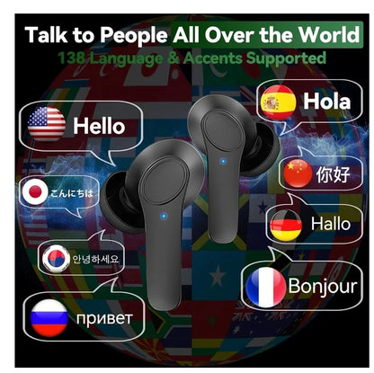 144 Languages Real Time Translator Earbuds